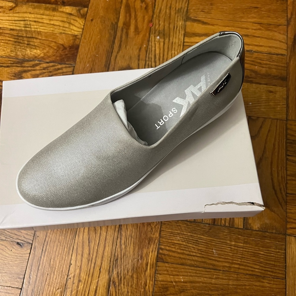 Anne Klein Sport silver/pewter wedge shoes
